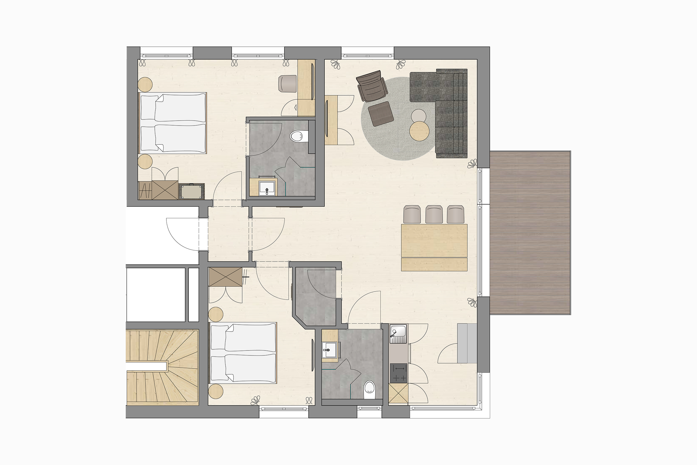 Grundriss Apartment 2