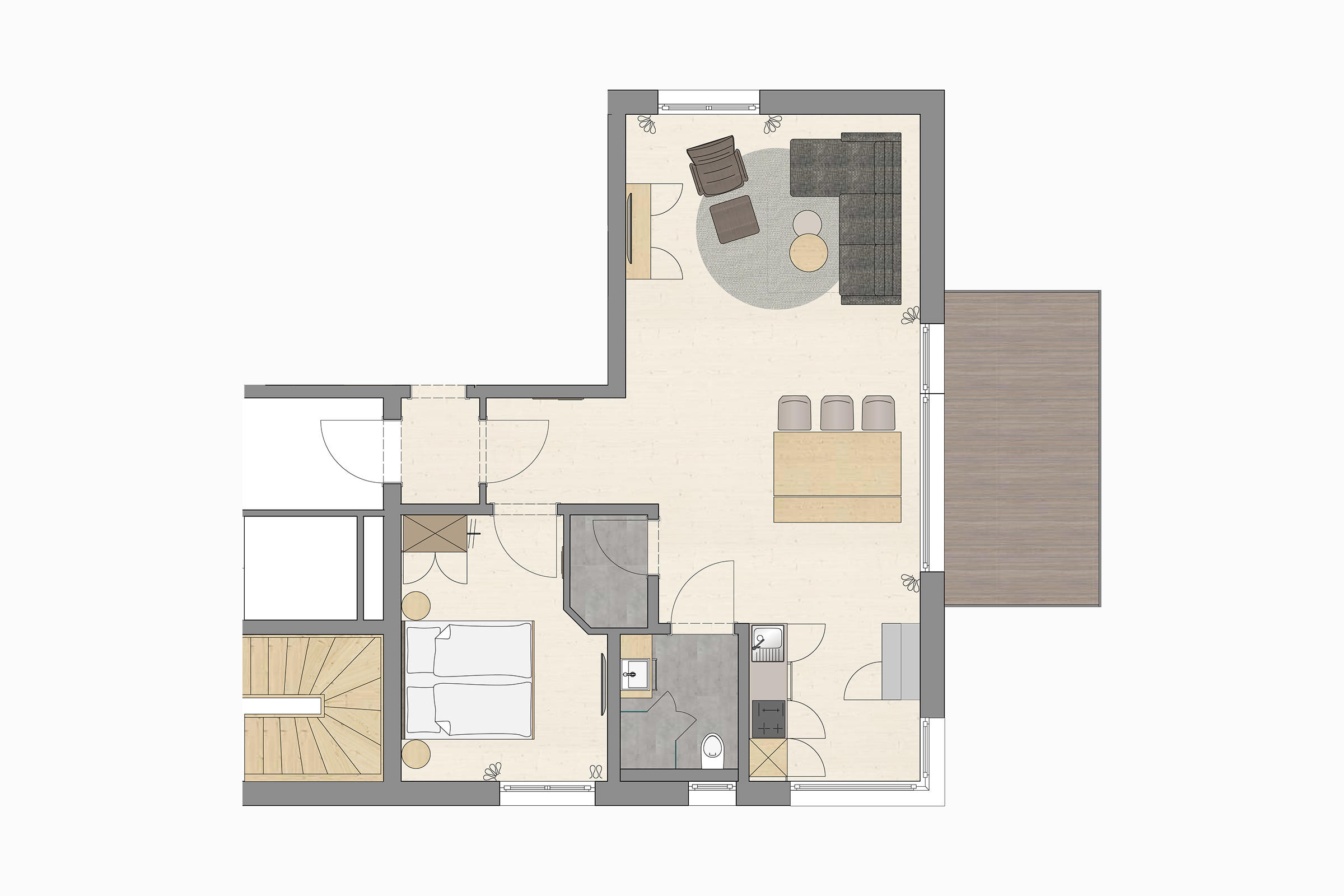 Grundriss Apartment 2a